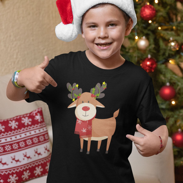 Koszulka dziecięca „Świąteczne łosie”