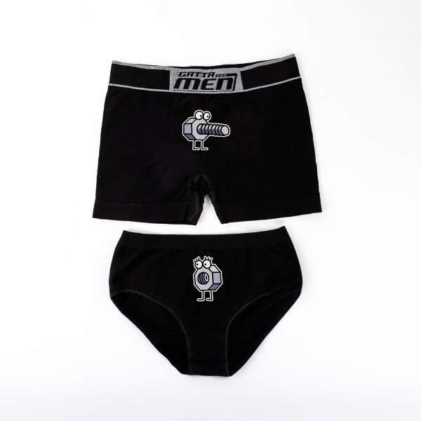 Zestaw bielizny dla pary "Niegrzeczne śrubki"