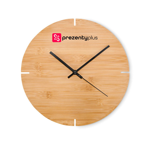 Bambusowy zegar ścienny z Twoim logo