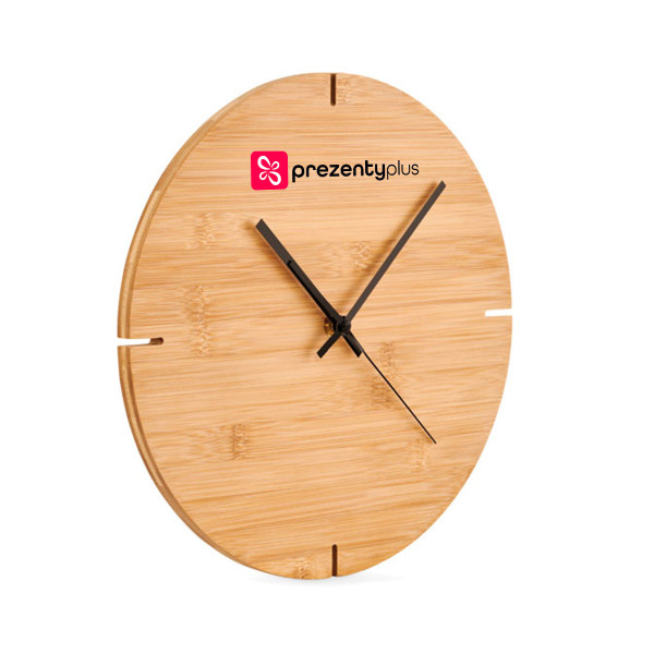 Bambusowy zegar ścienny z Twoim logo
