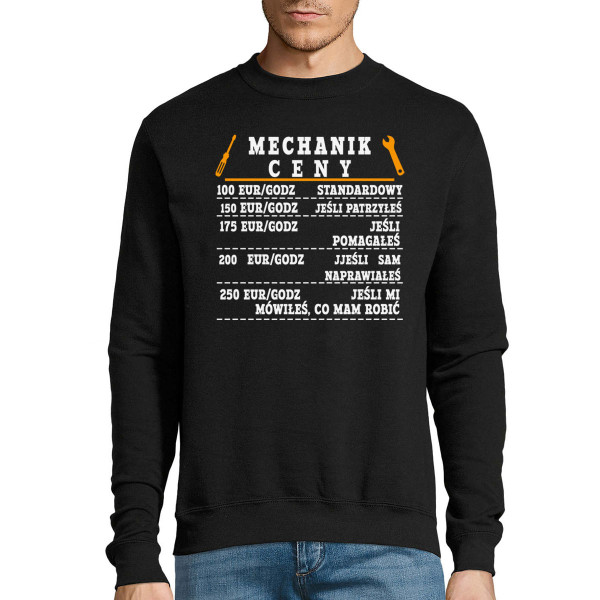 Bluza "Cennik mechanika" (bez kaptura)