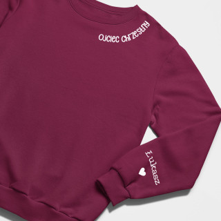 Bluza "Ojciec Chrzestny" z imionami dzieci na rękawie (bez kaptura)