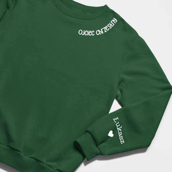 Bluza "Ojciec Chrzestny" z imionami dzieci na rękawie (bez kaptura)