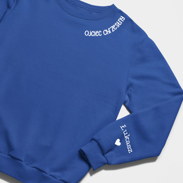 Bluza "Ojciec Chrzestny" z imionami dzieci na rękawie (bez kaptura)