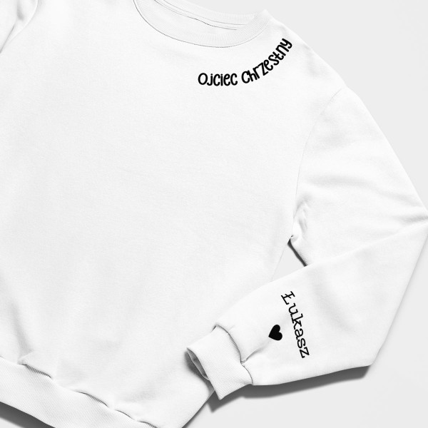 Bluza "Ojciec Chrzestny" z imionami dzieci na rękawie (bez kaptura)