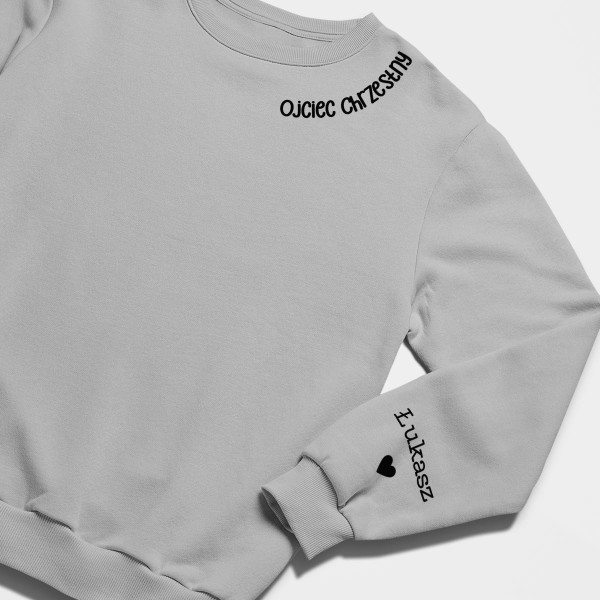 Bluza "Ojciec Chrzestny" z imionami dzieci na rękawie (bez kaptura)