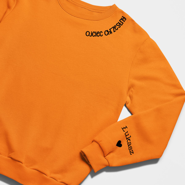 Bluza "Ojciec Chrzestny" z imionami dzieci na rękawie (bez kaptura)