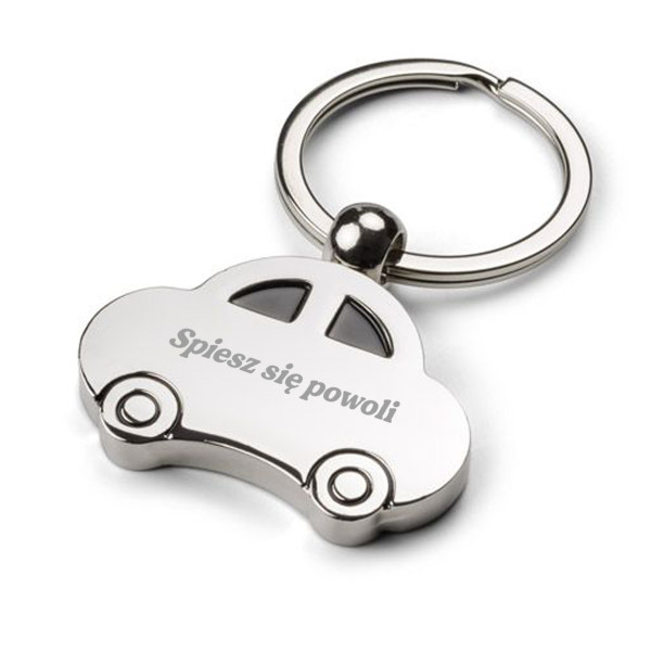 Brelok grawerowany "Spiesz się powoli"