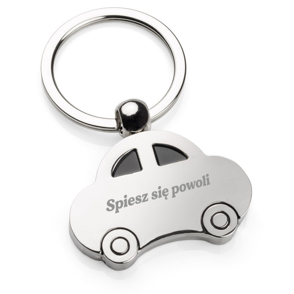 Brelok grawerowany "Spiesz się powoli"