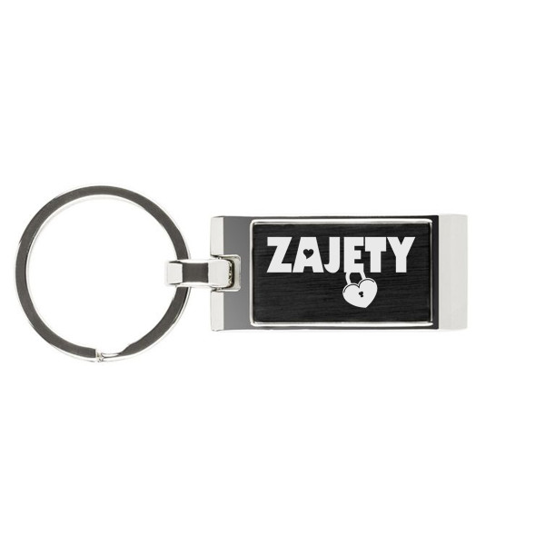 Brelok grawerowany "Zajęty" Brelok grawerowany "Zajęty"