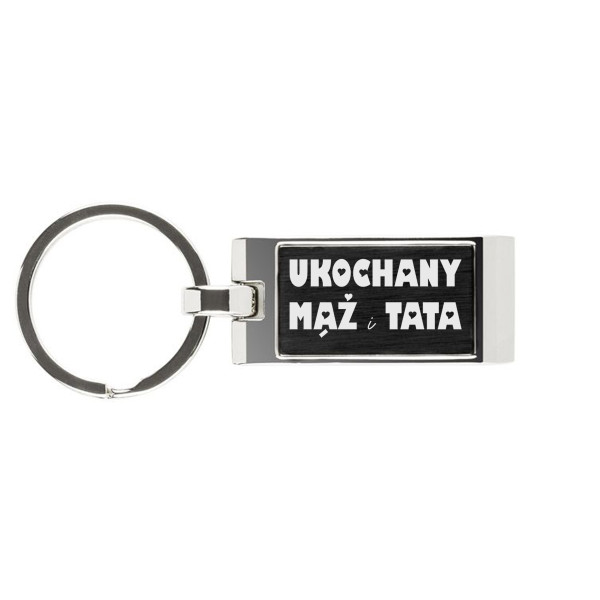 Brelok z grawerem "Ukochany mąż i tata"