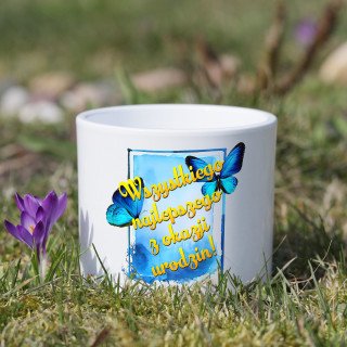 Ceramiczna doniczka "Wszystkiego najlepszego z okazji urodzin!"