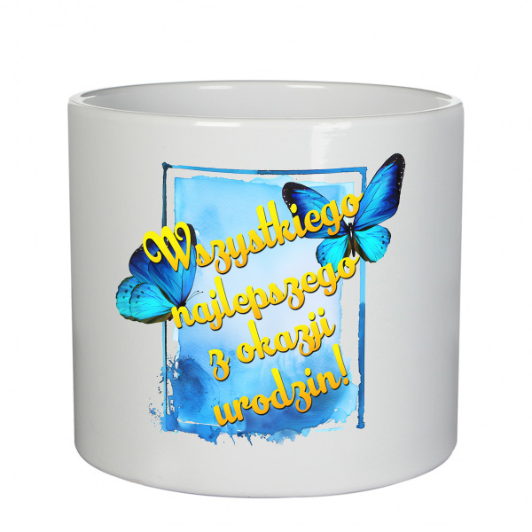 Ceramiczna doniczka "Wszystkiego najlepszego z okazji urodzin!" Ceramiczna doniczka "Wszystkiego najlepszego z okazji urodzin!"