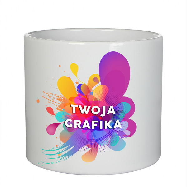 Ceramiczna doniczka z własnym wzorem