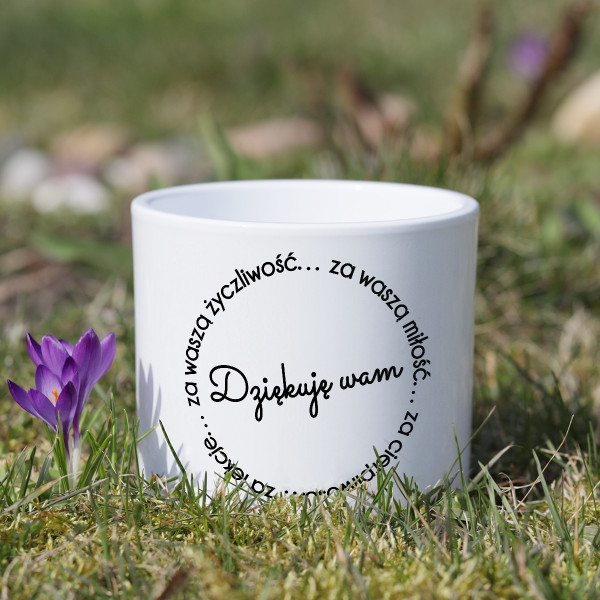 Ceramiczny dzbanek "Dziękuję nauczycielu"