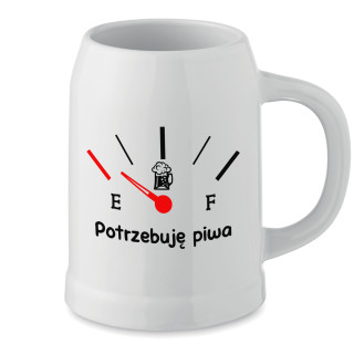 Ceramiczny kubek "Potrzebuję piwa"