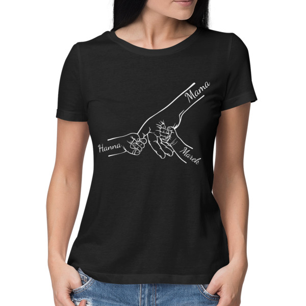 Damska koszulka "Mama i dzieci" z wybranymi imionami dzieci