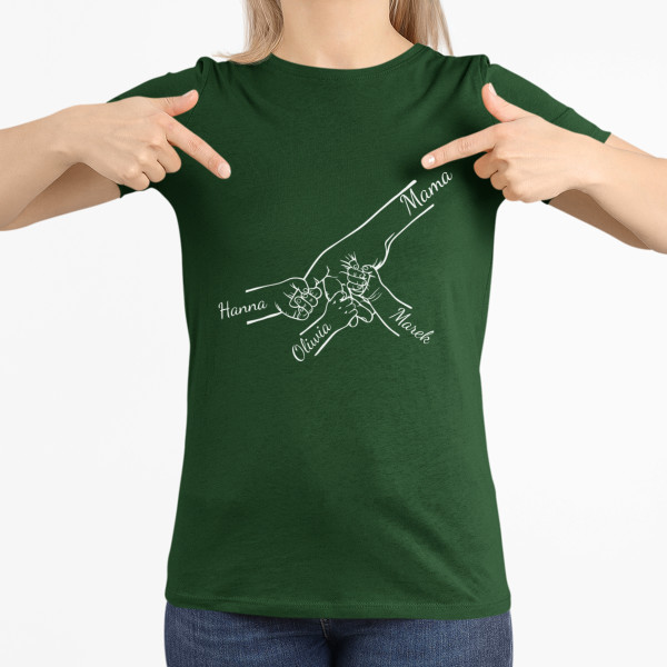 Damska koszulka "Mama i dzieci" z wybranymi imionami dzieci