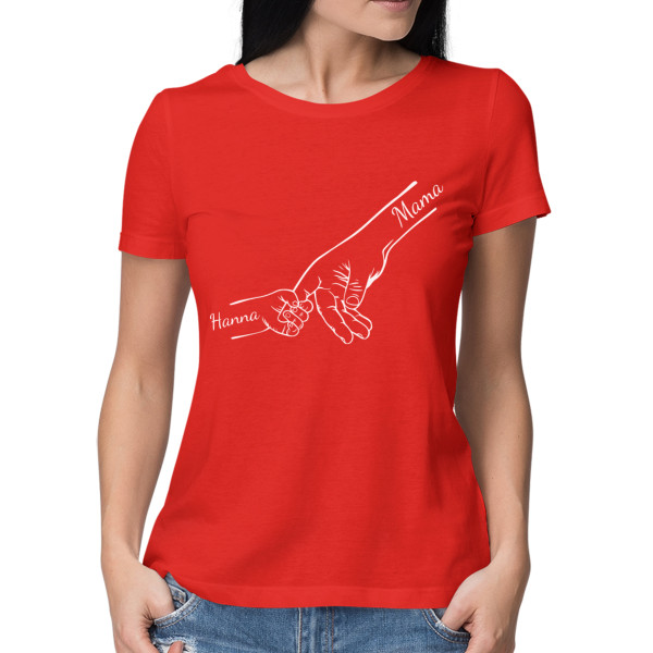 Damska koszulka "Mama i dzieci" z wybranymi imionami dzieci