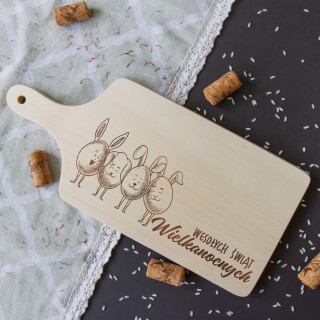 Deska do krojenia z uchwytem "Wesołych Świąt Wielkanocnych" (35cm)
