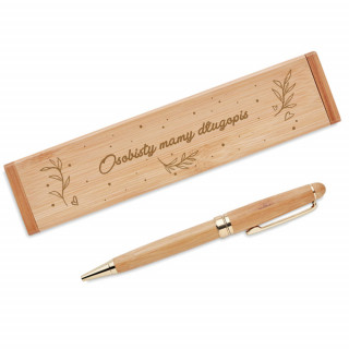 Długopis bambusowy w pudełku “Osobisty mamy długopis"
