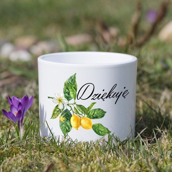 Doniczka ceramiczna "Dziękuję"