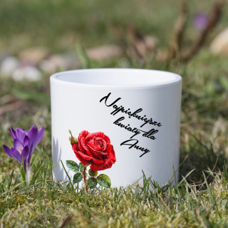 Doniczka ceramiczna "Najpiękniejsze kwiaty" z Twoim wybranym imieniem