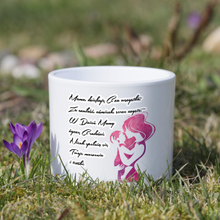 Doniczka ceramiczna "Wiersz dla Mamy"