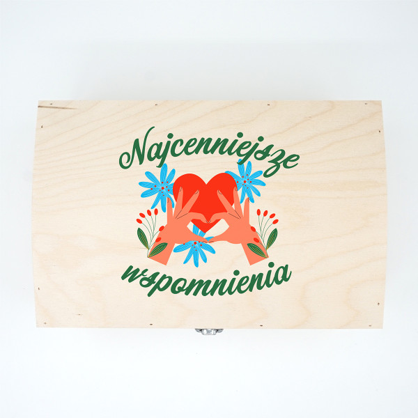 Drewniane pudełko "Najcenniejsze wspomnienia" Drewniane pudełko "Najcenniejsze wspomnienia"