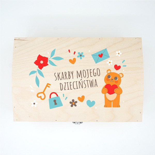 Drewniane pudełko "Skarby mojego dzieciństwa" Drewniane pudełko "Skarby mojego dzieciństwa"