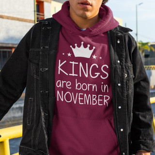 Bluza "Kings are born" z wybranym miesiącem
