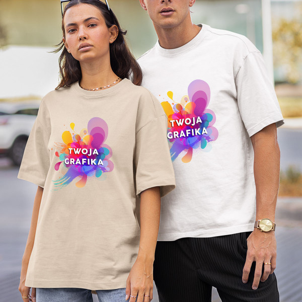 Oversized UNISEX koszulka z Twoim własnym projektem