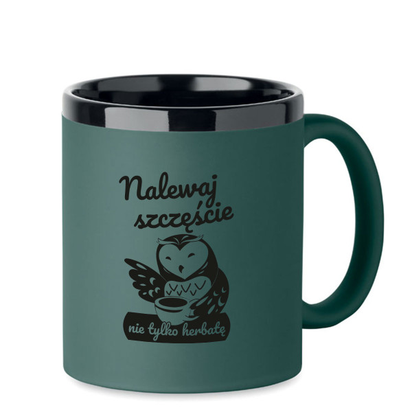 Grawerowany kubek "Nalewaj szczęście, nie tylko herbatę"