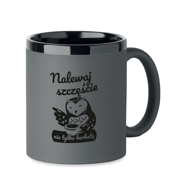 Grawerowany kubek "Nalewaj szczęście, nie tylko herbatę"