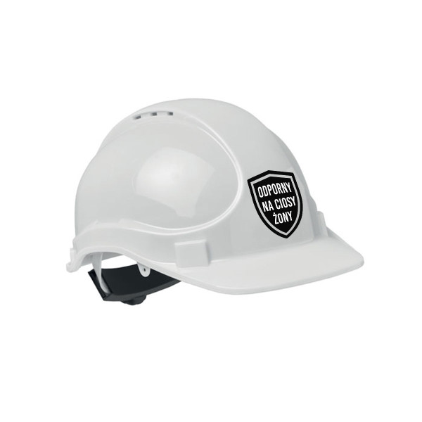 Kask budowlany "Odporny na ciosy żony"