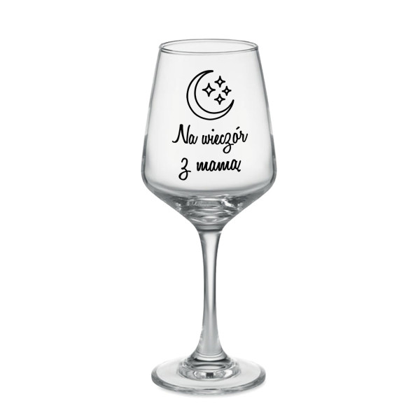 Kieliszek do wina "Na wieczór z mamą" (400ml)