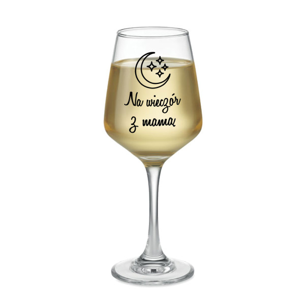 Kieliszek do wina "Na wieczór z mamą" (400ml)