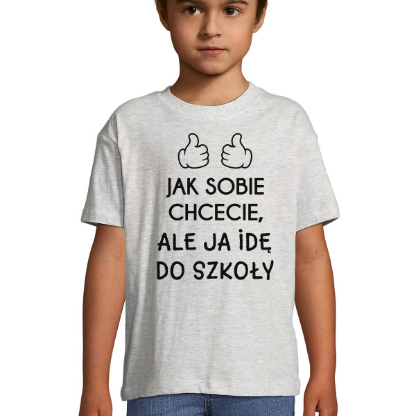 Koszulka dziecięca „Idę do szkoły”