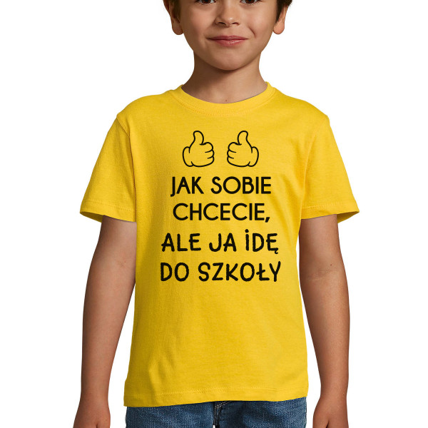 Koszulka dziecięca „Idę do szkoły”