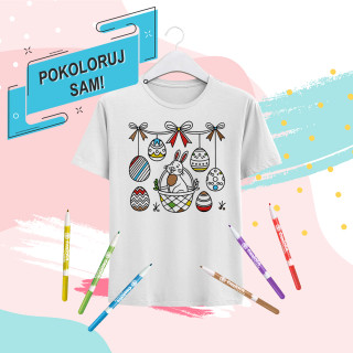 Koszulka dziecięca "Pokoloruj sam! Wielkanoc"
