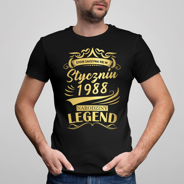 Koszulka "Legenda" z wybraną przez Ciebie datą