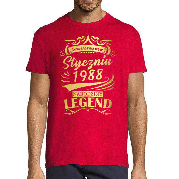 Koszulka "Legenda" z wybraną przez Ciebie datą
