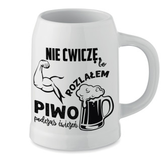 Kubek ceramiczny "Nie ćwiczę"