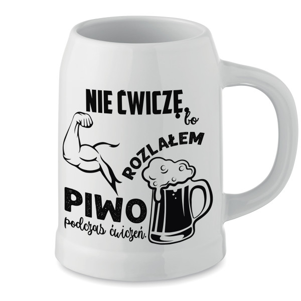 Kubek ceramiczny "Nie ćwiczę" Kubek ceramiczny "Nie ćwiczę"