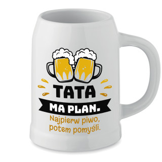 Kubek ceramiczny "Tata ma plan"