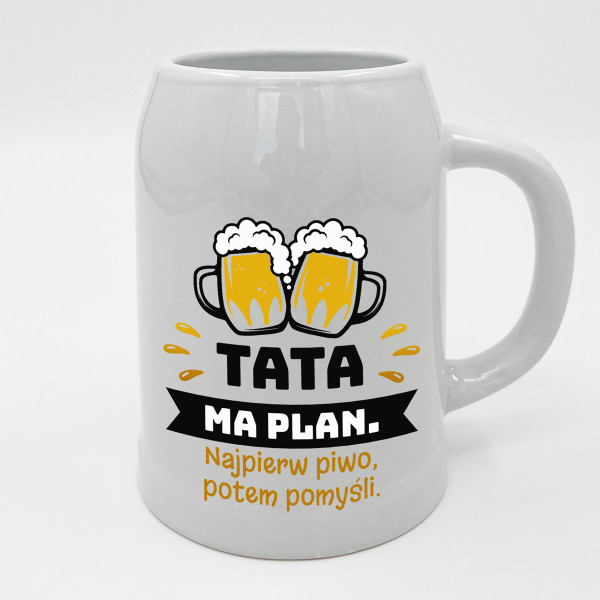 Kubek ceramiczny "Tata ma plan" Kubek ceramiczny "Tata ma plan"