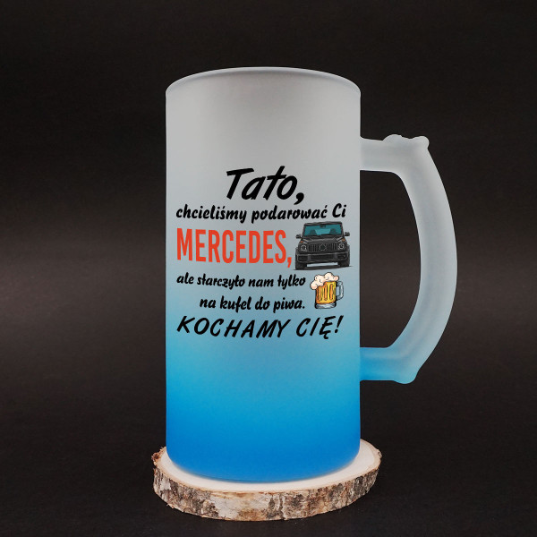 Kufel do piwa "Chcieliśmy podarować Ci Mercedes"