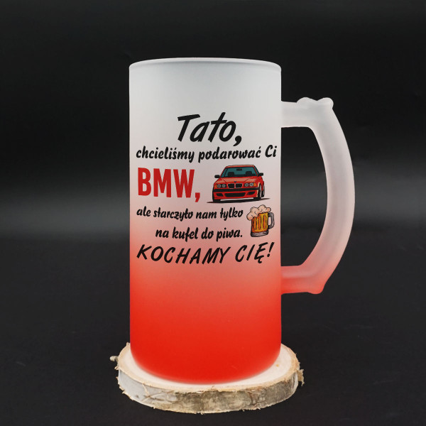 Kufel do piwa "Chcieliśmy podarować Ci BMW"