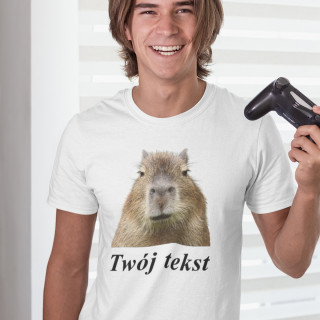 Koszulka "Kapibara" z wybranym przez Ciebie tekstem