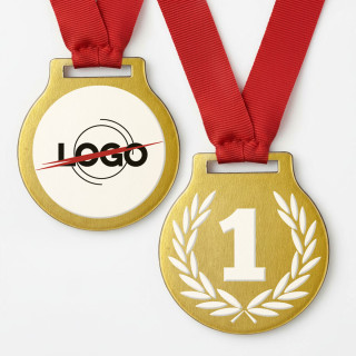 Medal metalowy z wybranym numerem i logo po drugiej stronie